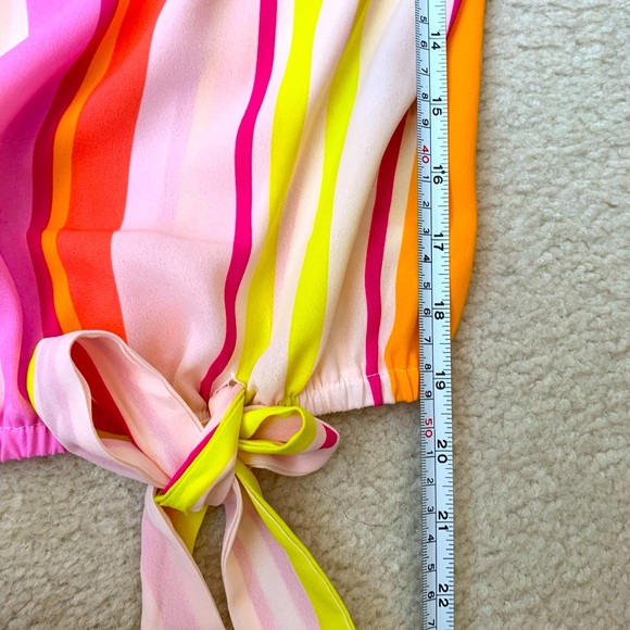 Vince Camuto oversized off shoulder tie-hem top, Sz XXS (feels like Sz Xs/S) - Picture 3 of 4